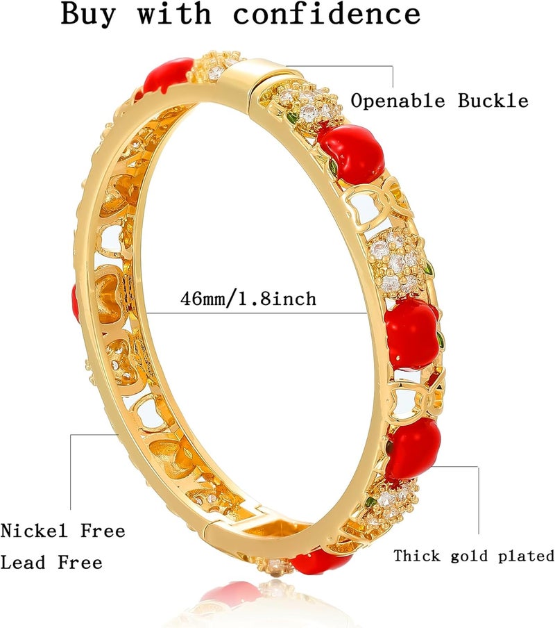 Ethlyn Gifts for girls Gold Plated Colorful Openable Kids Baby Girls Bangles Bracelets Birthday Christmas Gifts for 2years 4 years 5 years old girls - Image 3